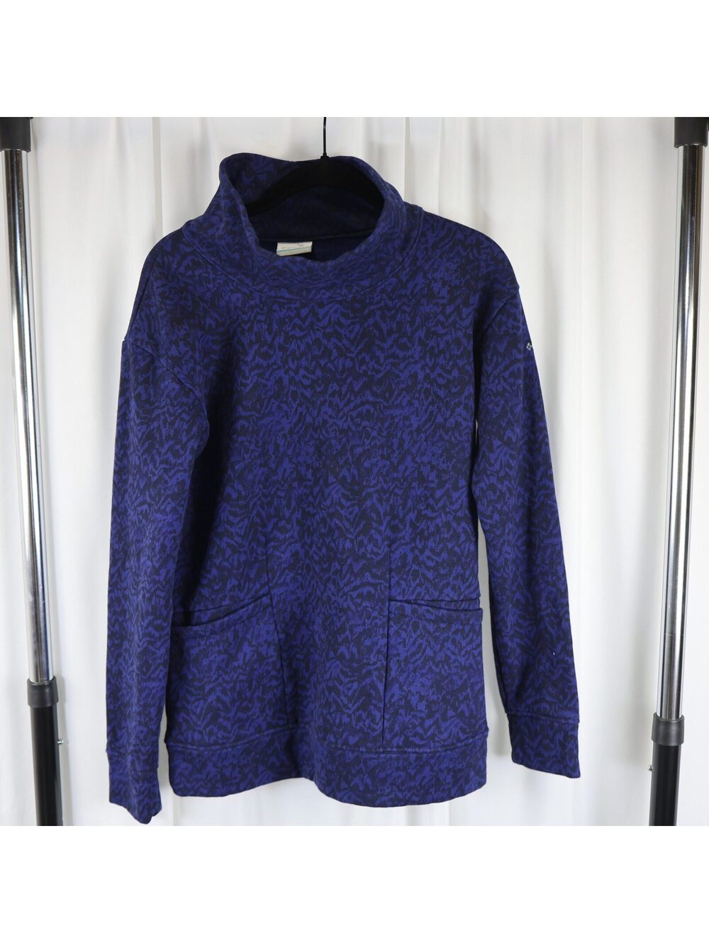 Columbia Sportswear Blue Patterned Pullover Sweater